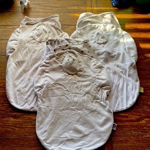 3 pack of Nested Beans Weighted Swaddles 0-6M